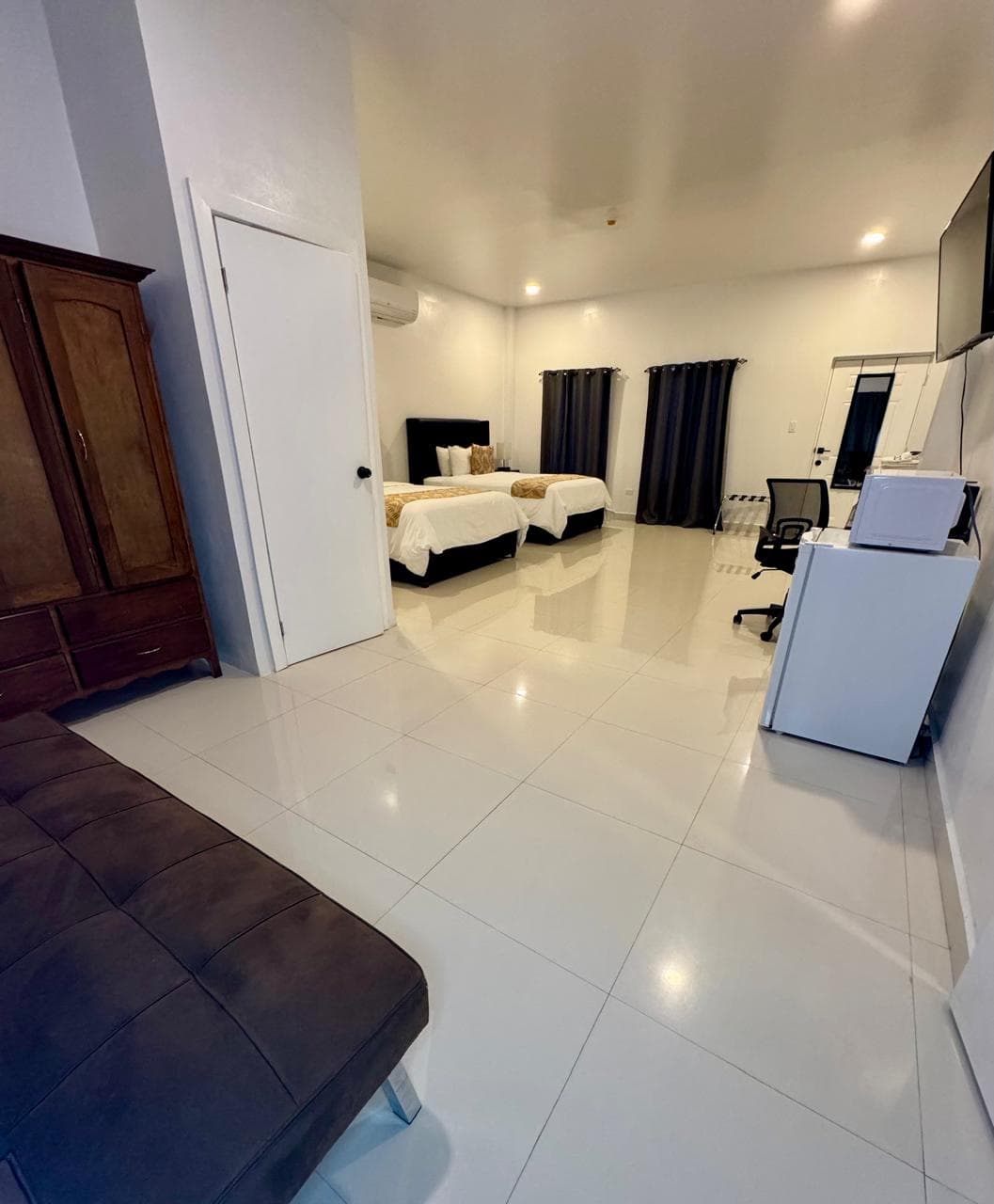 large double room with futon and amenities