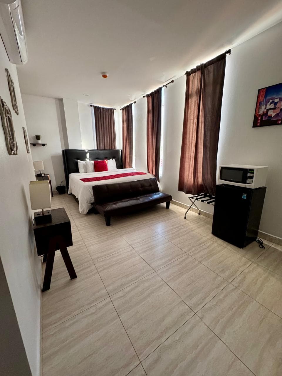 bed and amenities